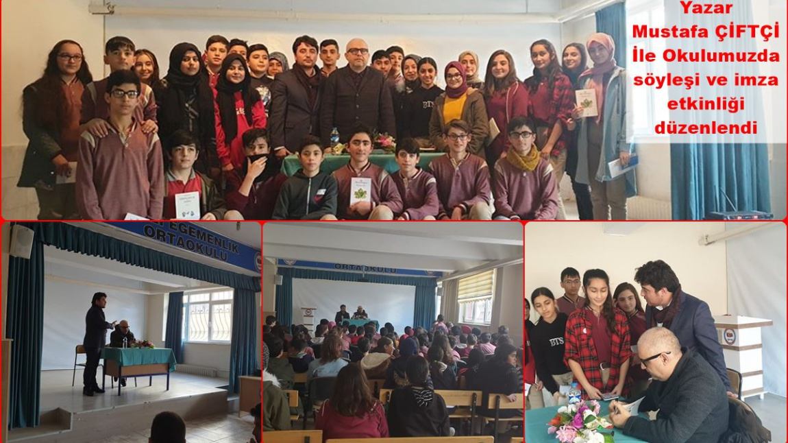 Yazar Mustafa ÇİFTÇİ ile okulumuzda Söylesi&İmza etkinliği düzenlendi
